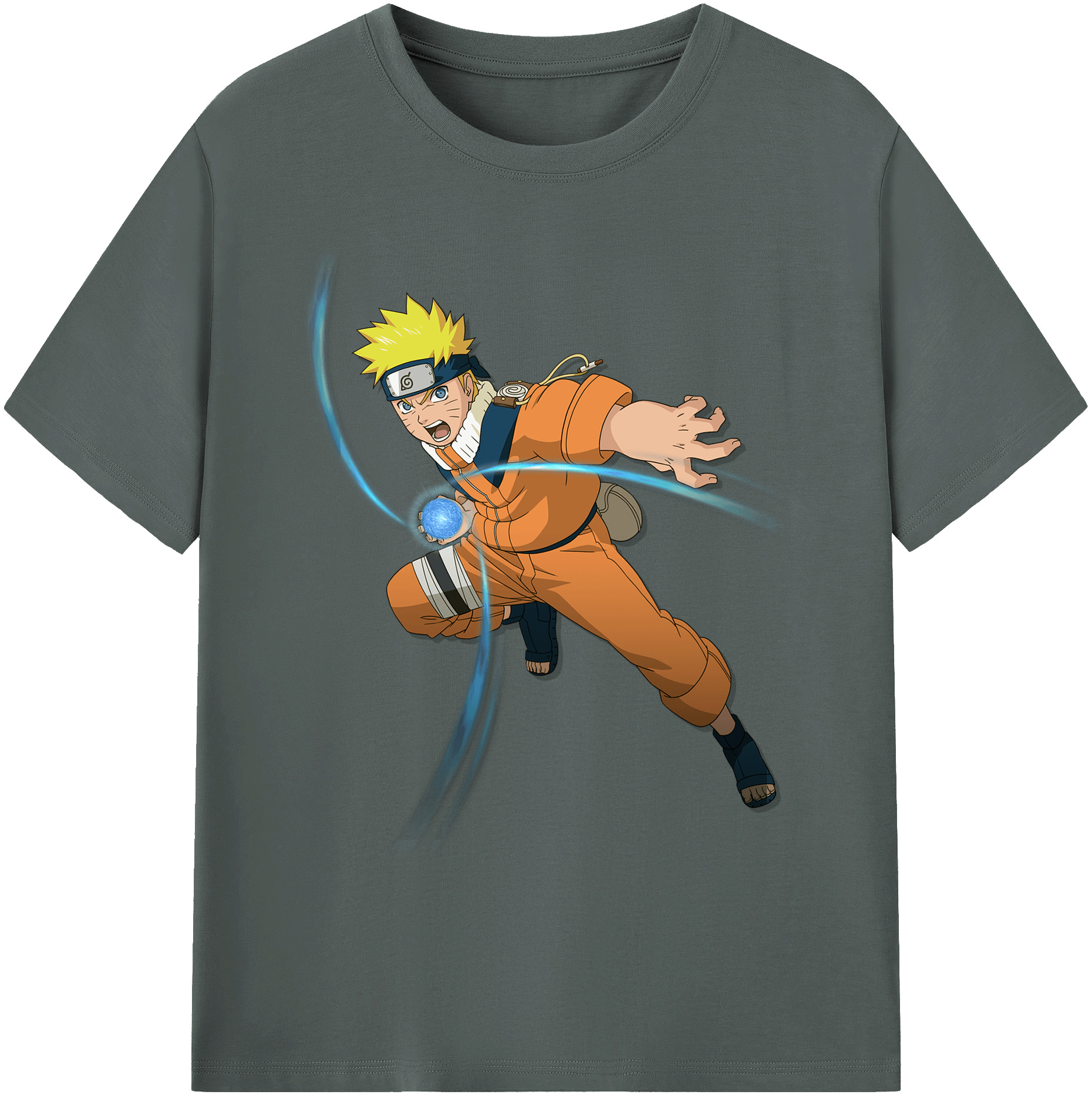 （画像用） NARUTO -ナルト- うずまき ナルト Uzumaki Naruto 綿100％ メンズ半袖Tシャツ｜肌触りやわらか＆通気性